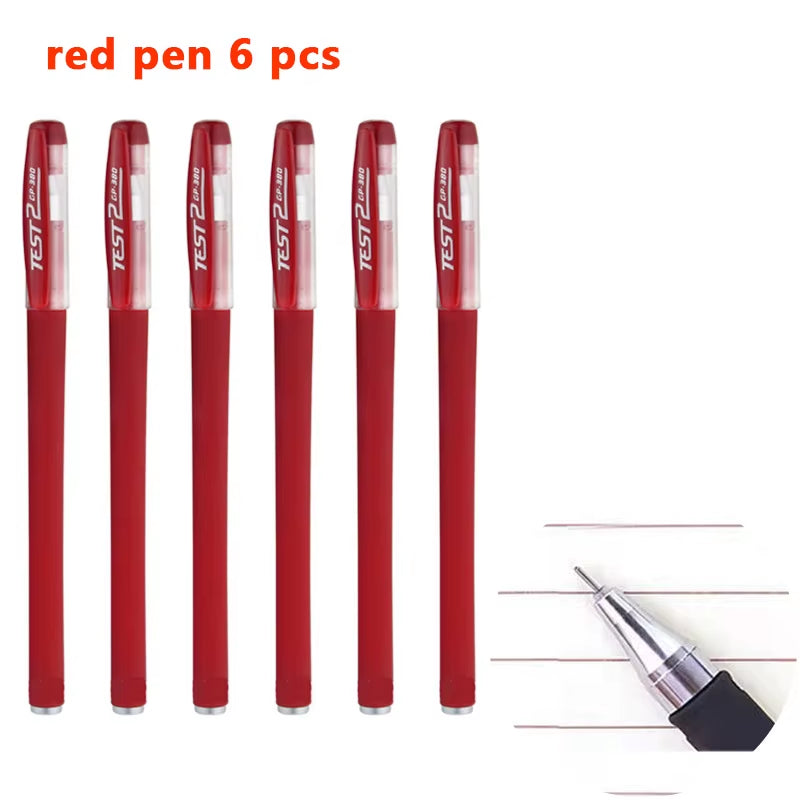 Gel Pens Set Black Blue Red Refill Gel Pen Bullet Tip 0.5Mm School & Office Supplies Stationery Kawaii Accessories Stationery